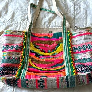 Colorful Patterned Tote Bag
